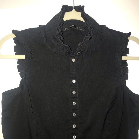 Zara sleeveless black top size M - Picture 5 of 7